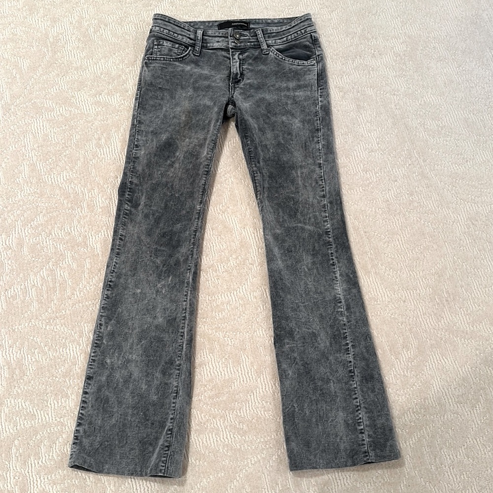 LF Gray Thin Corduroy 2 Button Jeans